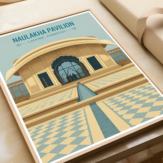 Naulakha Pavilion - Shahi Fort - Lahore - Mughal Art - Travel Wall Art Print - - Travel Art Poster
