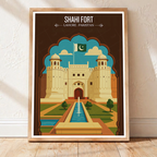 Shahi Qila - Lahore Fort - Mughal Architecture Palace - Akbar The Great - Travel Wall Art Print - - Travel Art Poster