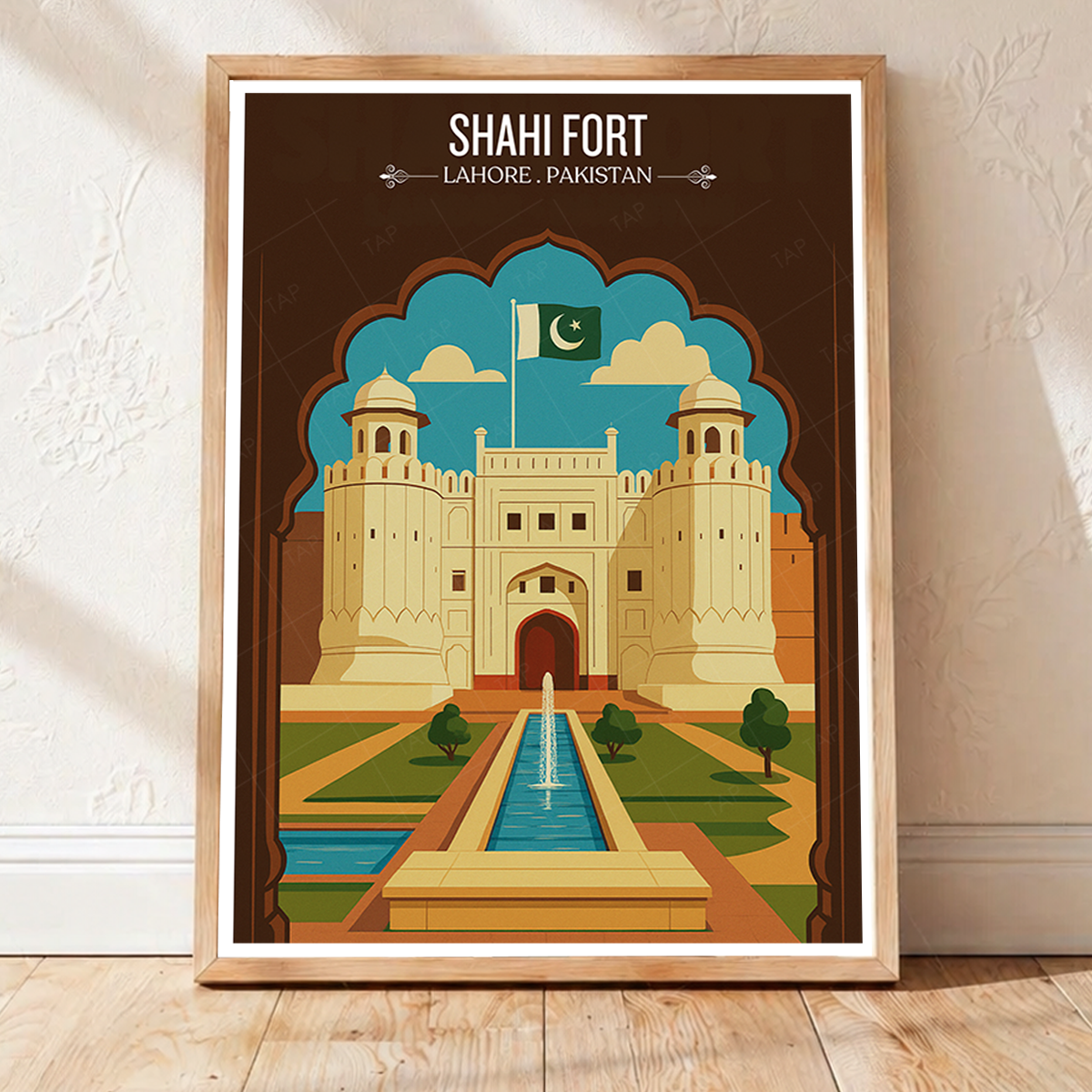 Shahi Qila - Lahore Fort - Mughal Architecture Palace - Akbar The Great - Travel Wall Art Print - - Travel Art Poster