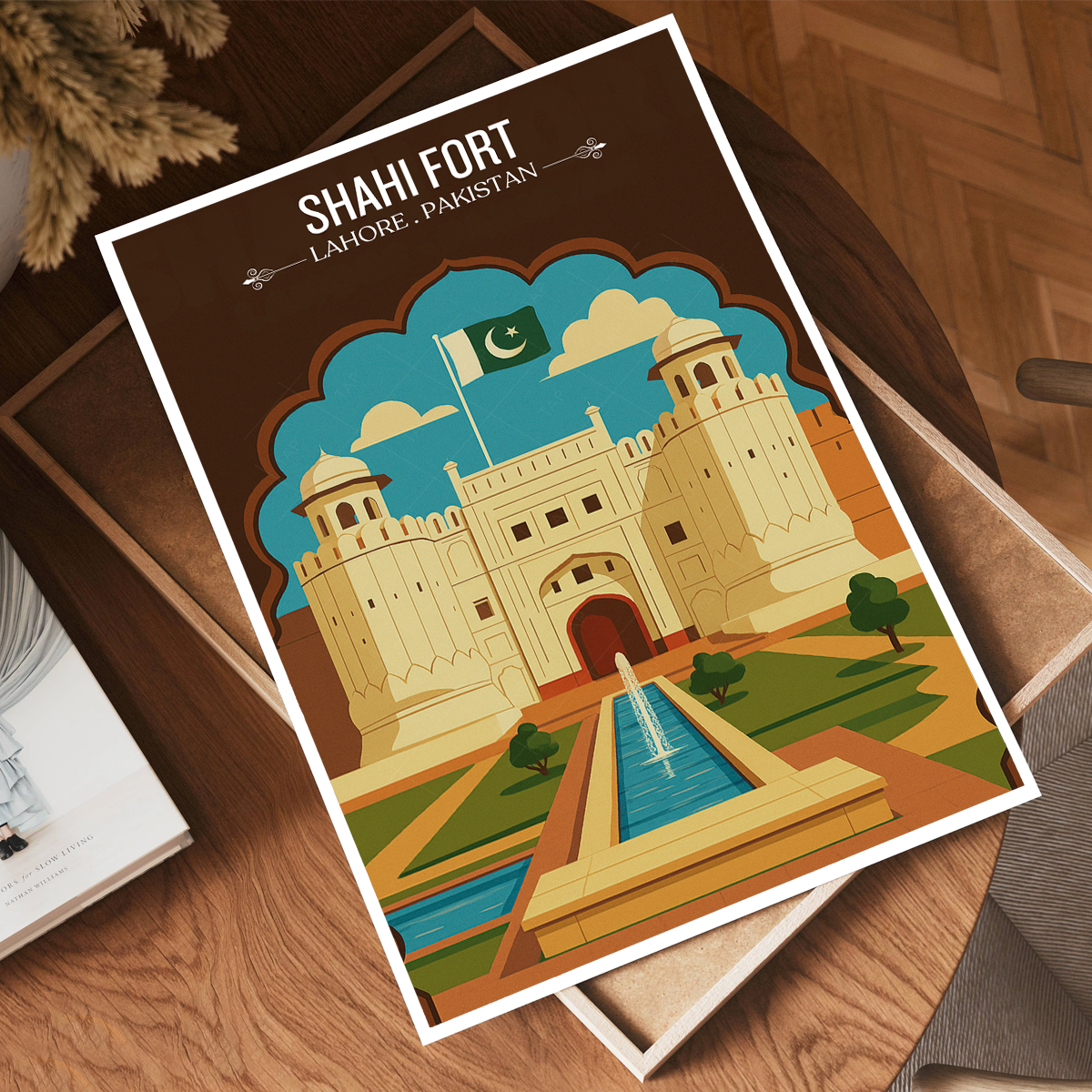 Shahi Qila - Lahore Fort - Mughal Architecture Palace - Akbar The Great - Travel Wall Art Print - - Travel Art Poster