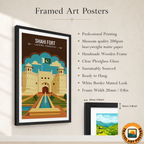 Shahi Qila - Lahore Fort - Mughal Architecture Palace - Akbar The Great - Travel Wall Art Print - - Travel Art Poster