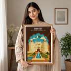 Shahi Qila - Lahore Fort - Mughal Architecture Palace - Akbar The Great - Travel Wall Art Print - - Travel Art Poster