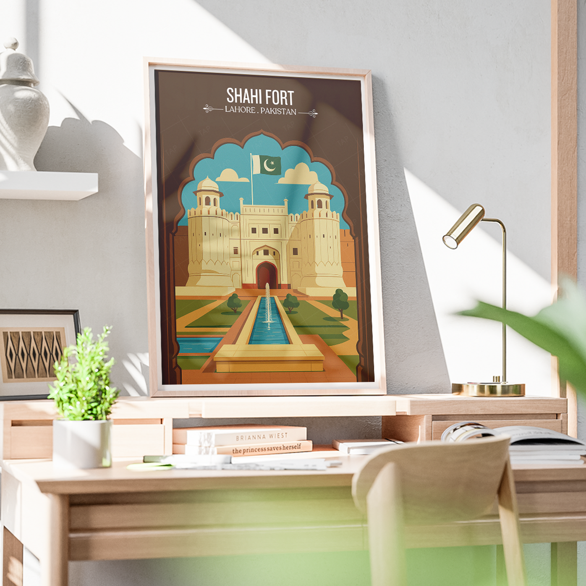 Shahi Qila - Lahore Fort - Mughal Architecture Palace - Akbar The Great - Travel Wall Art Print - - Travel Art Poster