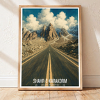 Shahr-e-Karakorm - Shahr-e-Resham - Silk Road - Pakistan China Highest Road - Travel Wall Art Print - - Travel Art Poster