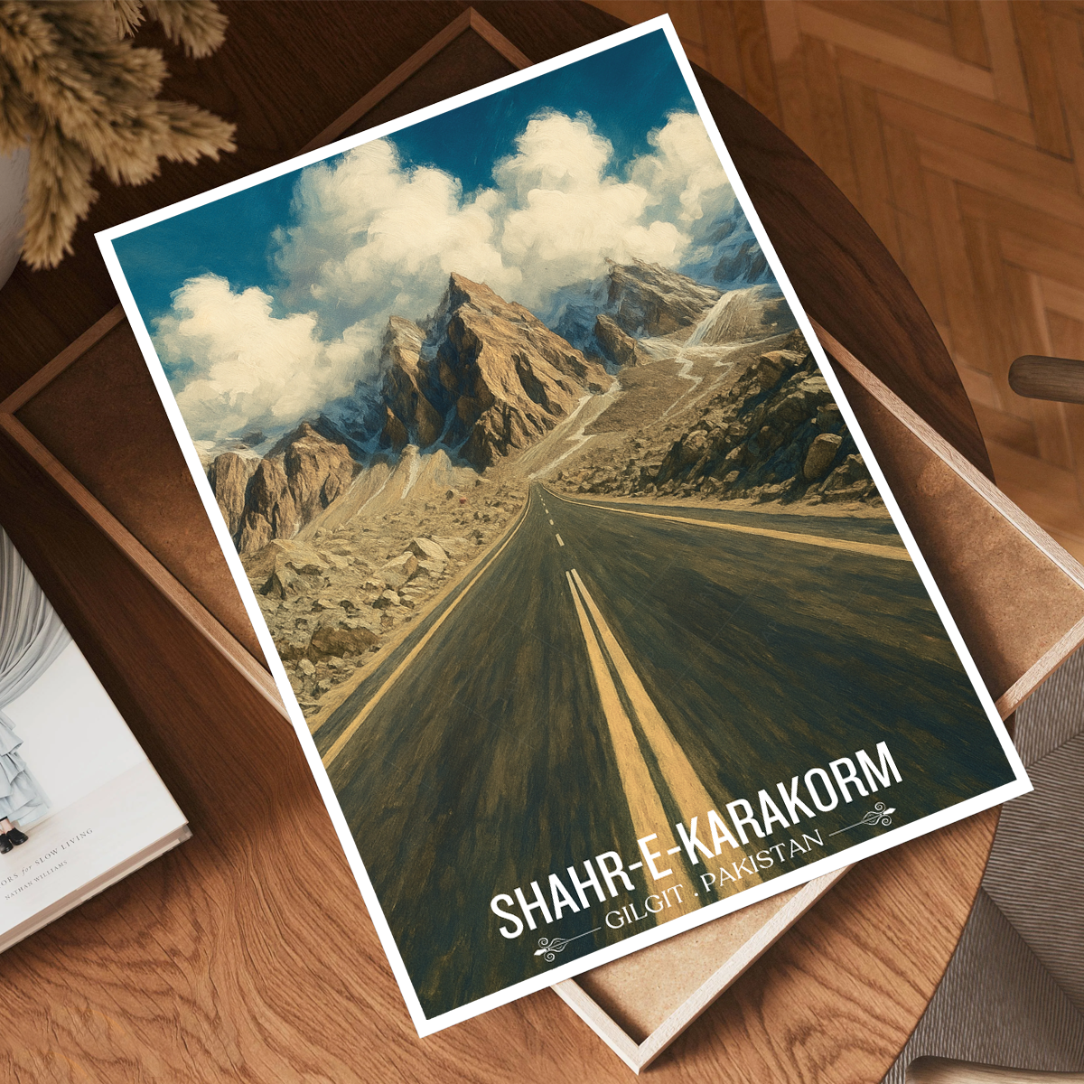 Shahr-e-Karakorm - Shahr-e-Resham - Silk Road - Pakistan China Highest Road - Travel Wall Art Print - - Travel Art Poster