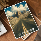 Shahr-e-Karakorm - Shahr-e-Resham - Silk Road - Pakistan China Highest Road - Travel Wall Art Print - - Travel Art Poster