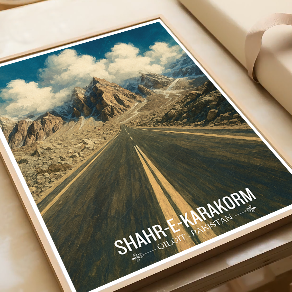 Shahr-e-Karakorm - Shahr-e-Resham - Silk Road - Pakistan China Highest Road - Travel Wall Art Print - - Travel Art Poster