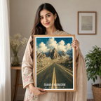 Shahr-e-Karakorm - Shahr-e-Resham - Silk Road - Pakistan China Highest Road - Travel Wall Art Print - - Travel Art Poster