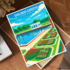 Shalimar Gardens - Mughal Architecture - Lahore - Travel Wall Art Print - - Travel Art Poster