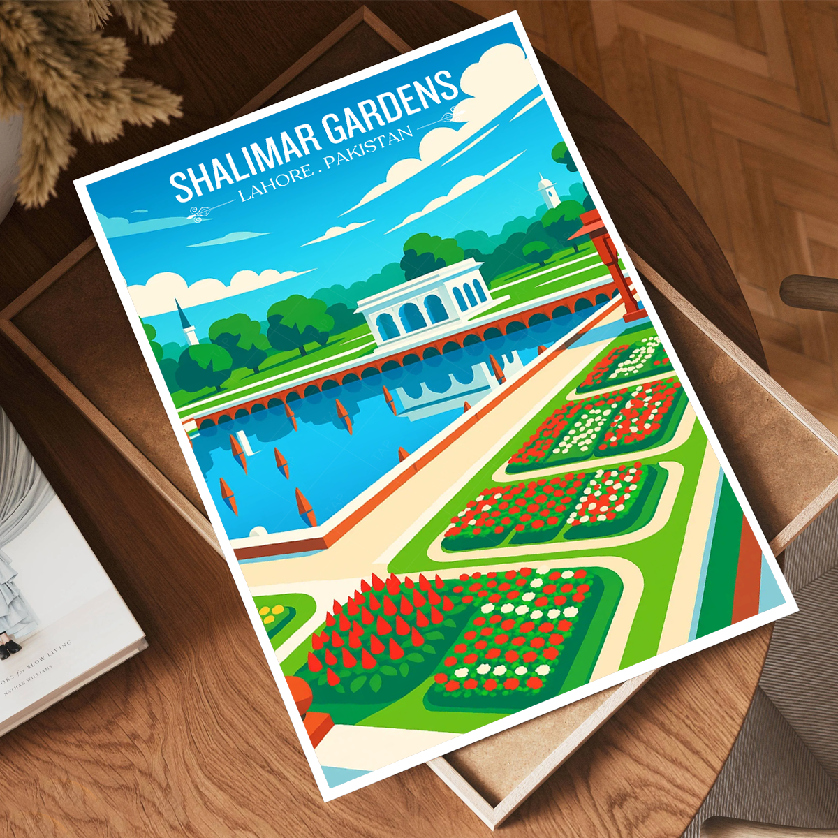 Shalimar Gardens - Mughal Architecture - Lahore - Travel Wall Art Print - - Travel Art Poster