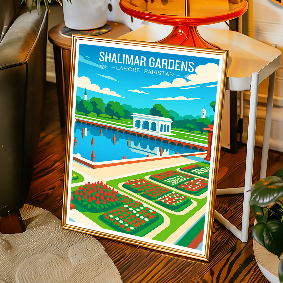 Shalimar Gardens - Mughal Architecture - Lahore - Travel Wall Art Print - - Travel Art Poster