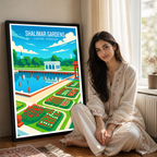 Shalimar Gardens - Mughal Architecture - Lahore - Travel Wall Art Print - - Travel Art Poster