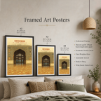 Sheesh Mahal - Mughal Architecture - Royal Mirror Gallery - Lahore - Travel Wall Art Print - - Travel Art Poster