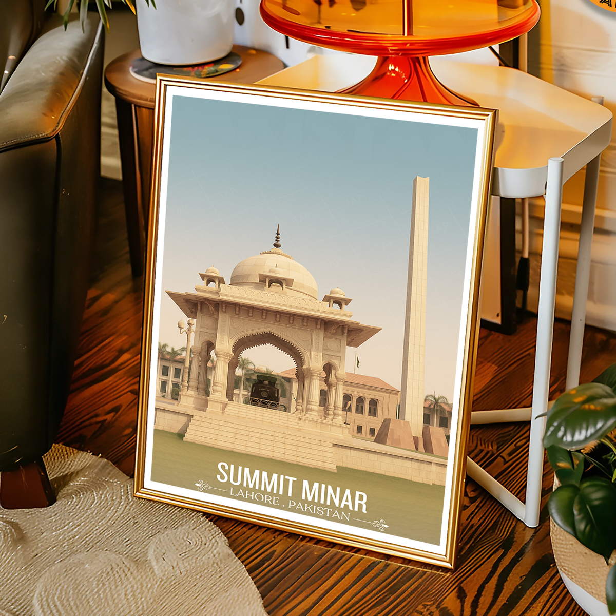 Summit Minar - Conference Tower - Mall Road - Colonial Lahore - Travel Wall Art Print - - Travel Art Poster