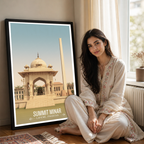 Summit Minar - Conference Tower - Mall Road - Colonial Lahore - Travel Wall Art Print - - Travel Art Poster