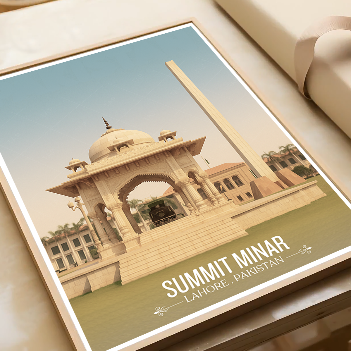 Summit Minar - Conference Tower - Mall Road - Colonial Lahore - Travel Wall Art Print - - Travel Art Poster