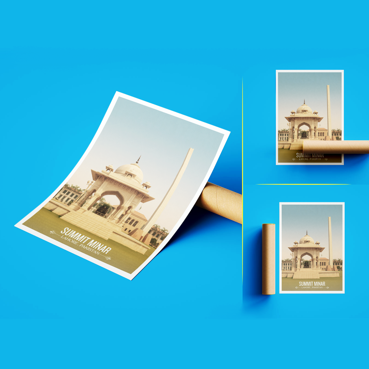 Summit Minar - Conference Tower - Mall Road - Colonial Lahore - Travel Wall Art Print - - Travel Art Poster