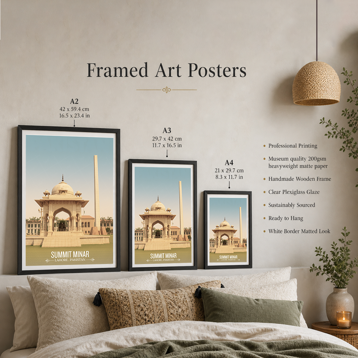 Summit Minar - Conference Tower - Mall Road - Colonial Lahore - Travel Wall Art Print - - Travel Art Poster