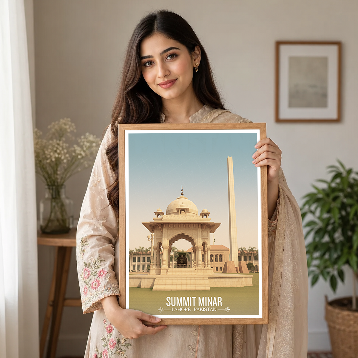 Summit Minar - Conference Tower - Mall Road - Colonial Lahore - Travel Wall Art Print - - Travel Art Poster