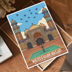 Wazeer Khan Masjid - Mughal Masjid Architecture - Lahore - Travel Wall Art Print - - Travel Art Poster