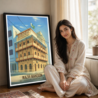 Wazir Mansion - Historical Colonial Karachi - Travel Wall Art Print - - Travel Art Poster