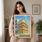 Wazir Mansion - Historical Colonial Karachi - Travel Wall Art Print - - Travel Art Poster