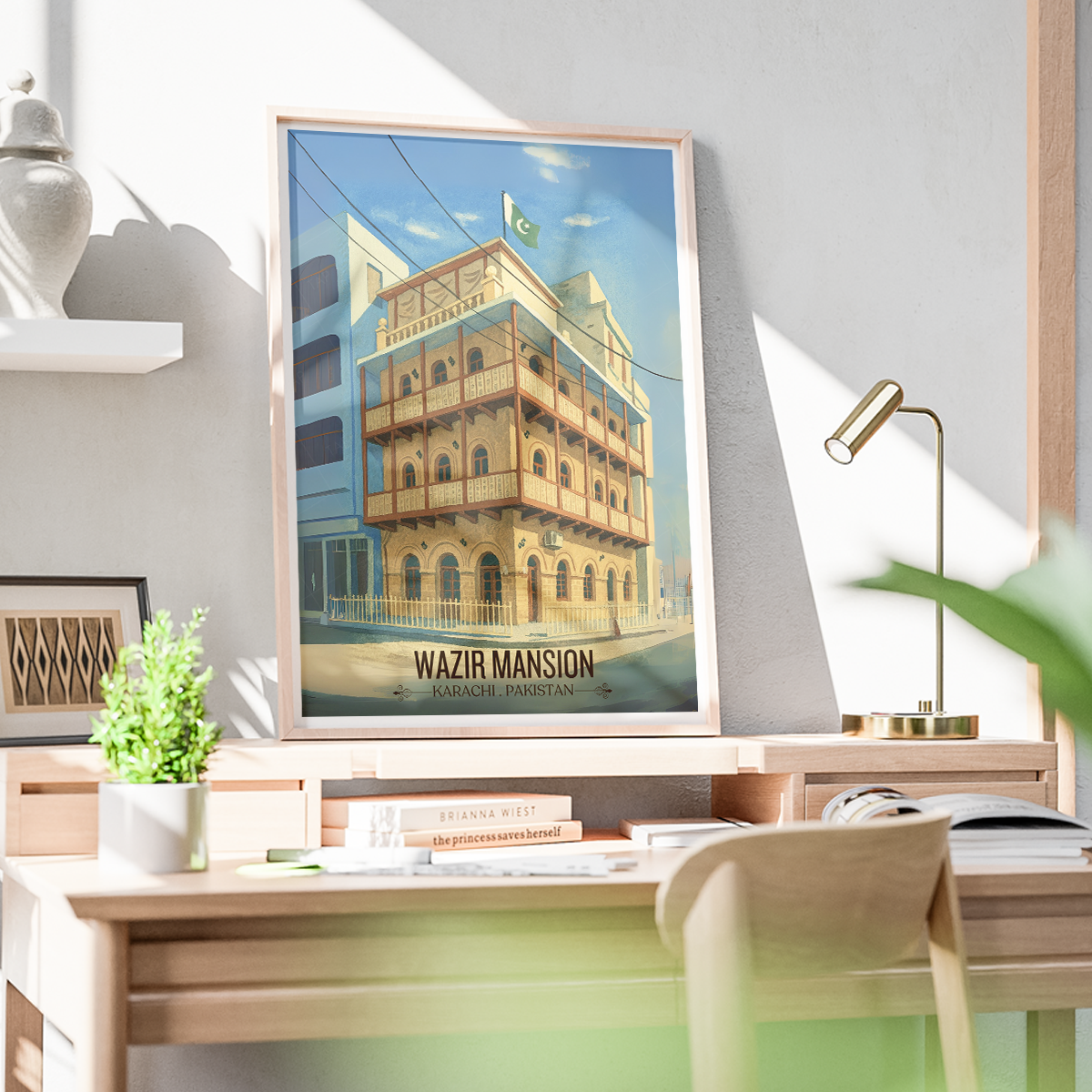 Wazir Mansion - Historical Colonial Karachi - Travel Wall Art Print - - Travel Art Poster