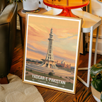 Yadgar-e-Pakistan - Minar-e-Pakistan - Pakistan Resolution Landmark - Lahore - Travel Wall Art Print - - Travel Art Poster