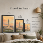 Yadgar-e-Pakistan - Minar-e-Pakistan - Pakistan Resolution Landmark - Lahore - Travel Wall Art Print - - Travel Art Poster