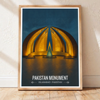 Pakistan Monument - Islamabad - Modern Architecture - Travel Wall Art Print - - Travel Art Poster
