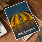 Pakistan Monument - Islamabad - Modern Architecture - Travel Wall Art Print - - Travel Art Poster