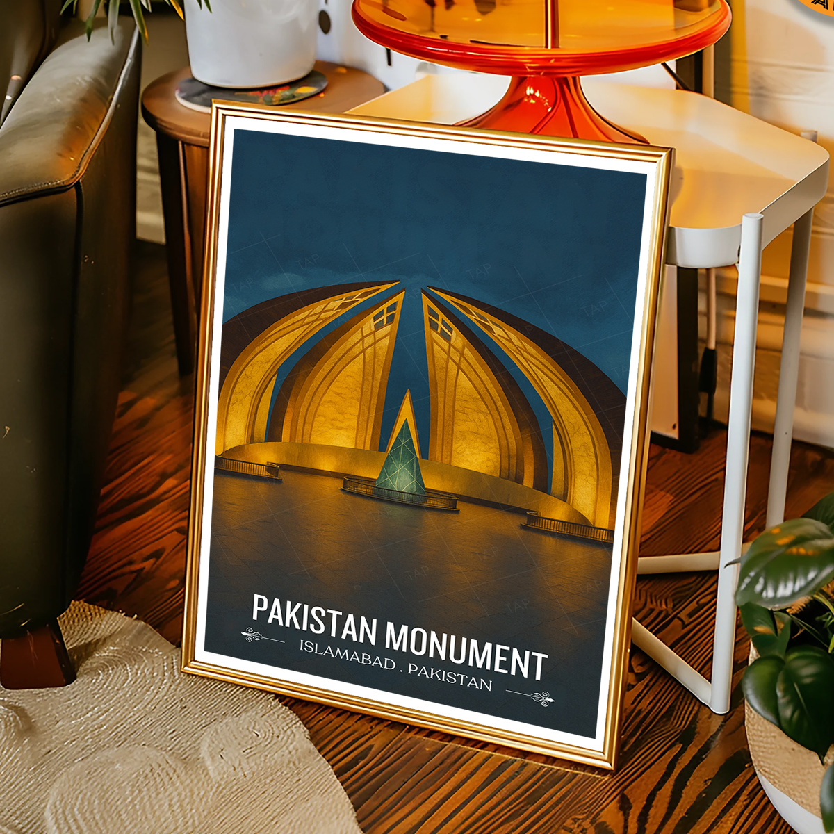 Pakistan Monument - Islamabad - Modern Architecture - Travel Wall Art Print - - Travel Art Poster