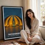Pakistan Monument - Islamabad - Modern Architecture - Travel Wall Art Print - - Travel Art Poster