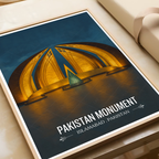 Pakistan Monument - Islamabad - Modern Architecture - Travel Wall Art Print - - Travel Art Poster