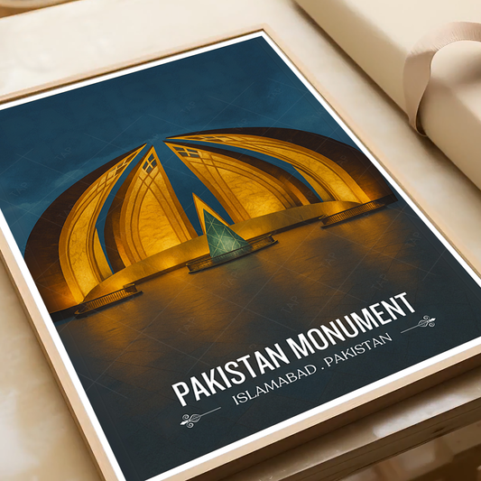 Pakistan Monument - Islamabad - Modern Architecture - Travel Wall Art Print - - Travel Art Poster