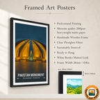 Pakistan Monument - Islamabad - Modern Architecture - Travel Wall Art Print - - Travel Art Poster