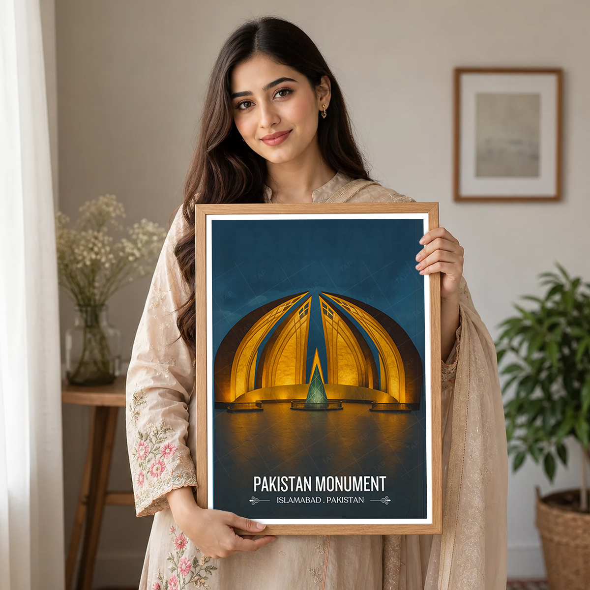 Pakistan Monument - Islamabad - Modern Architecture - Travel Wall Art Print - - Travel Art Poster
