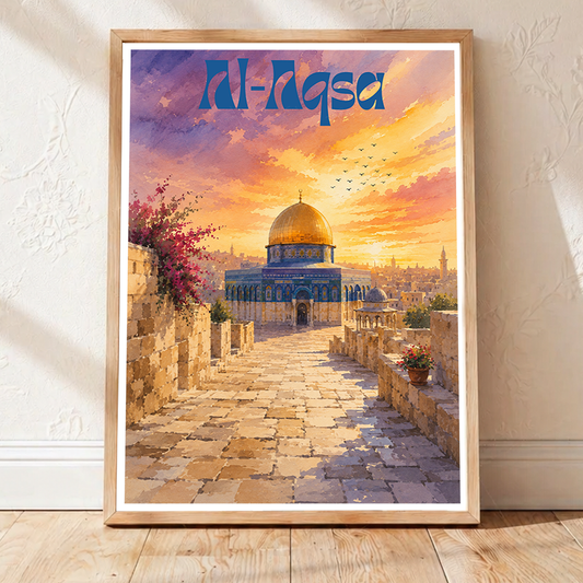 Al-Aqsa - Palestine - Travel Wall Art Deco Poster Print - Art Print - Travel Art Poster
