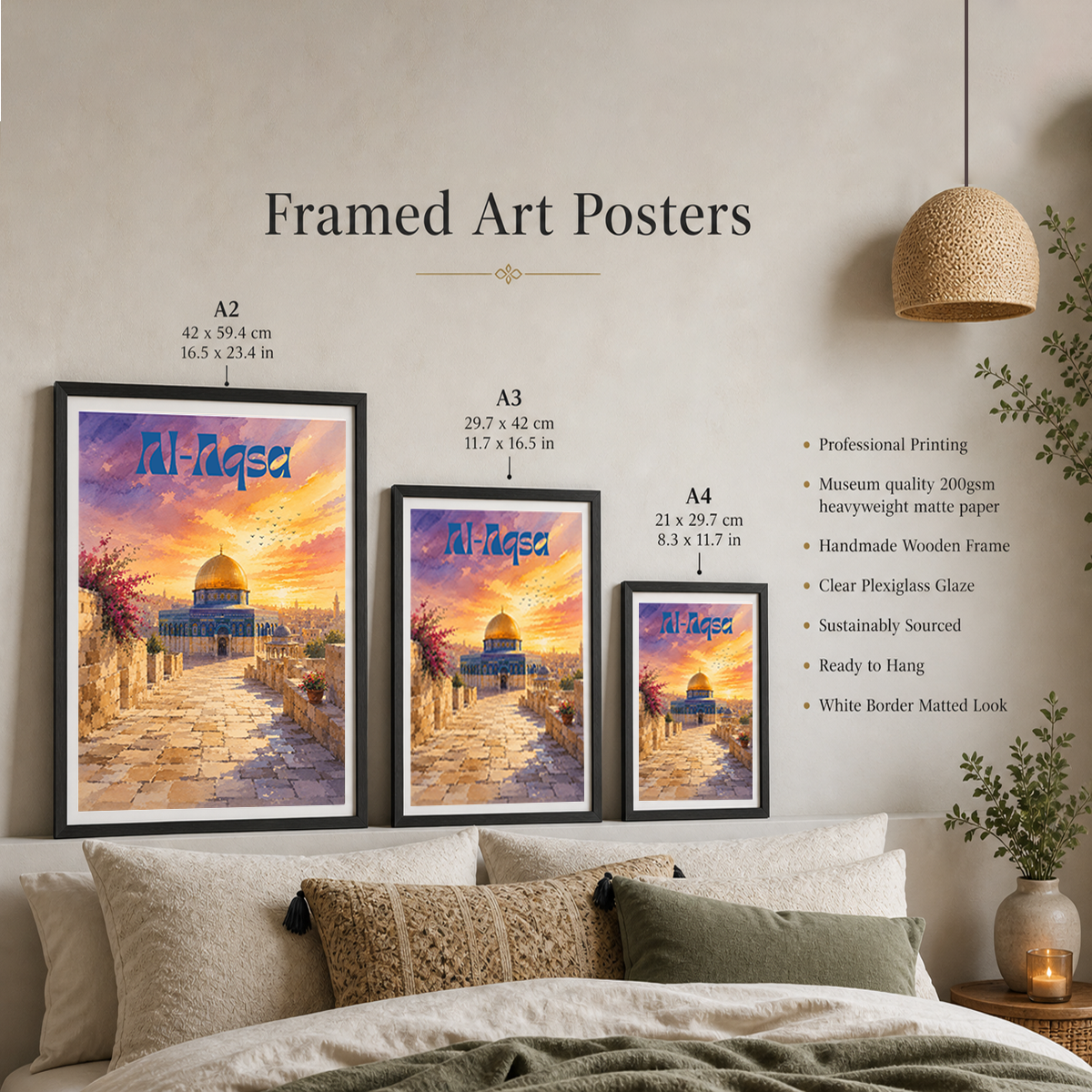 Al-Aqsa - Palestine - Travel Wall Art Deco Poster Print