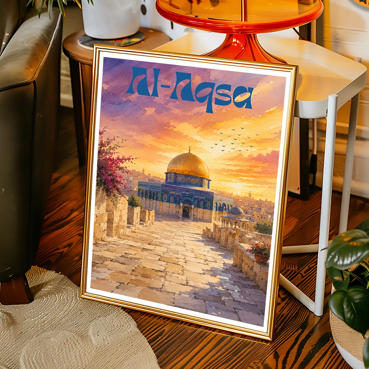 Al-Aqsa - Palestine - Travel Wall Art Deco Poster Print