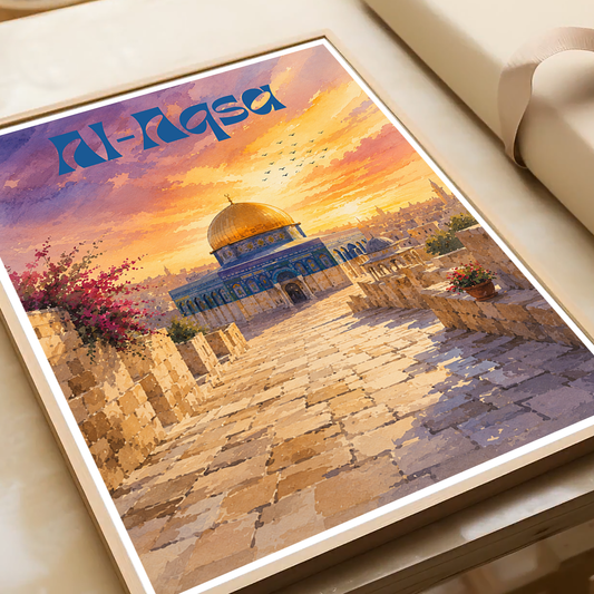 Al-Aqsa - Palestine - Travel Wall Art Deco Poster Print - Art Print - Travel Art Poster