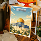 Al-Quds - Palestine - Travel Wall Art Deco Poster Print
