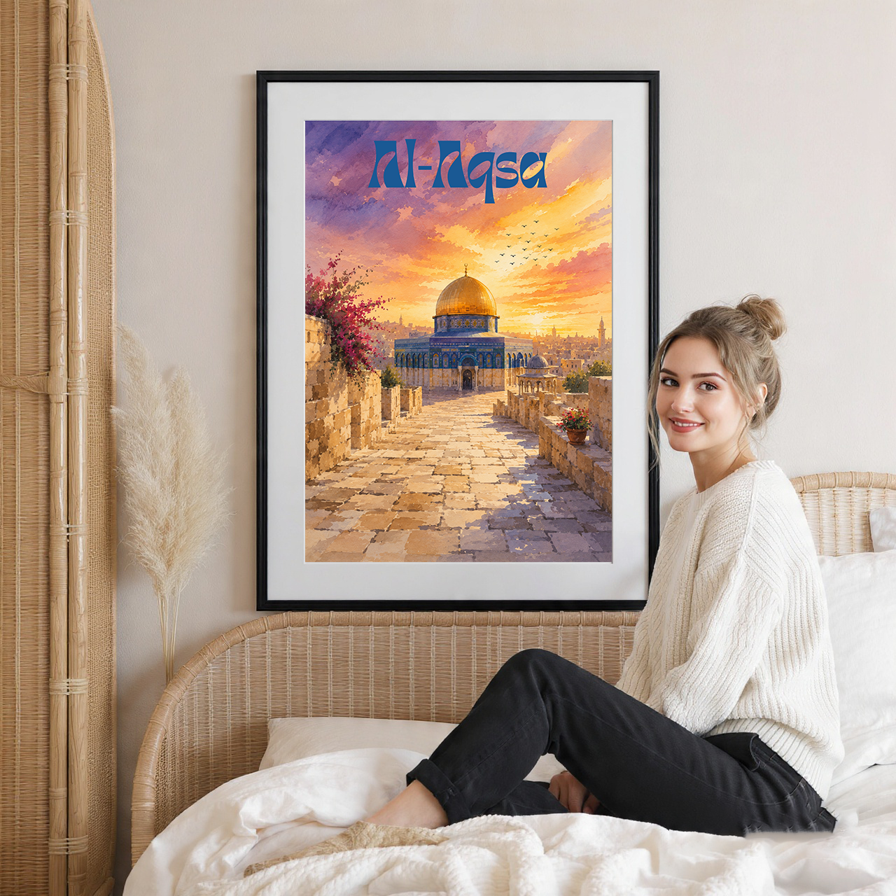 Al-Aqsa - Palestine - Travel Wall Art Deco Poster Print