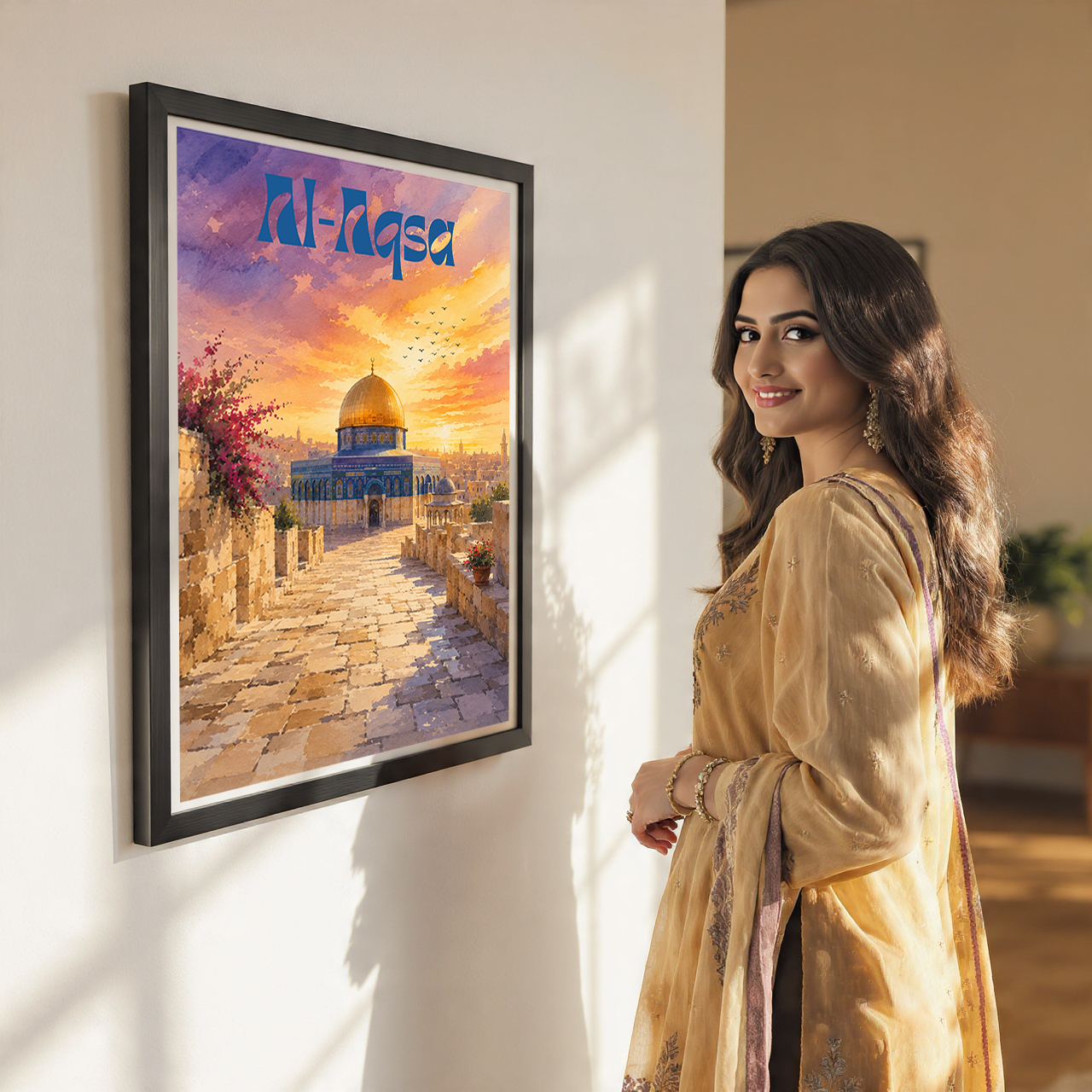 Al-Aqsa - Palestine - Travel Wall Art Deco Poster Print