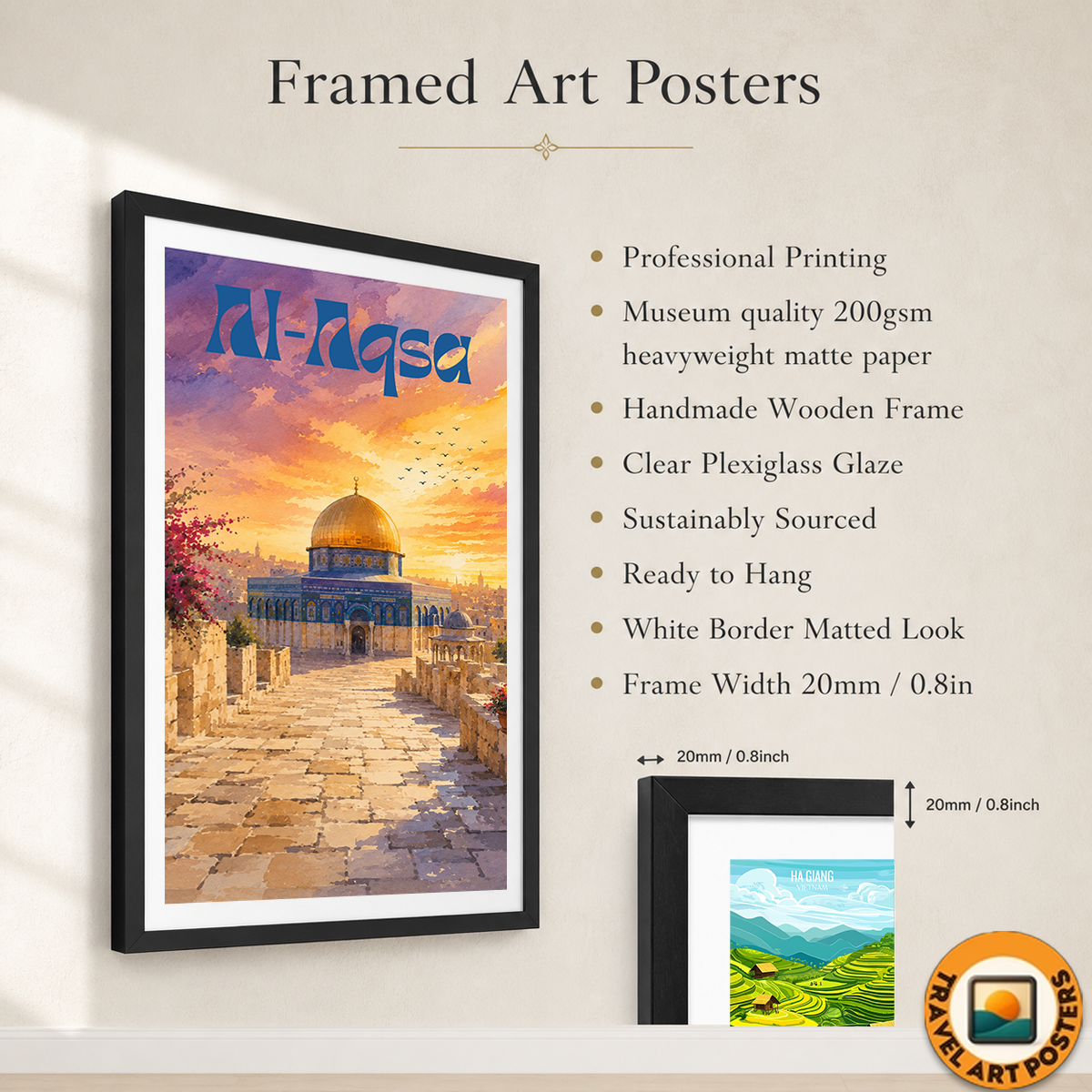 Al-Aqsa - Palestine - Travel Wall Art Deco Poster Print