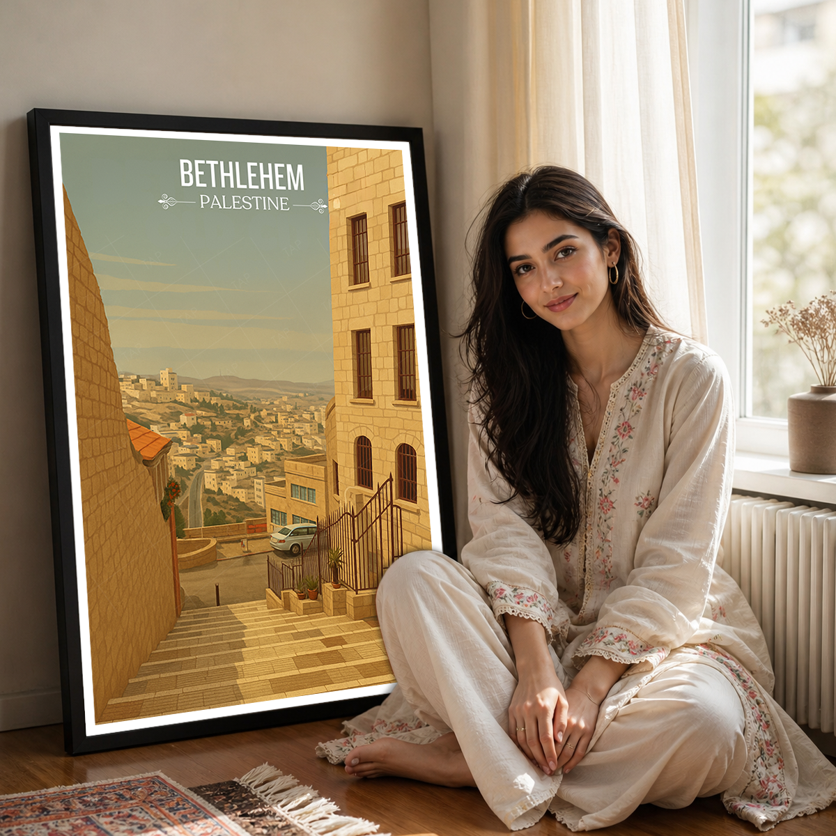Bethleham - Palestine - Travel Wall Art Deco Poster Print - Art Print - Travel Art Poster