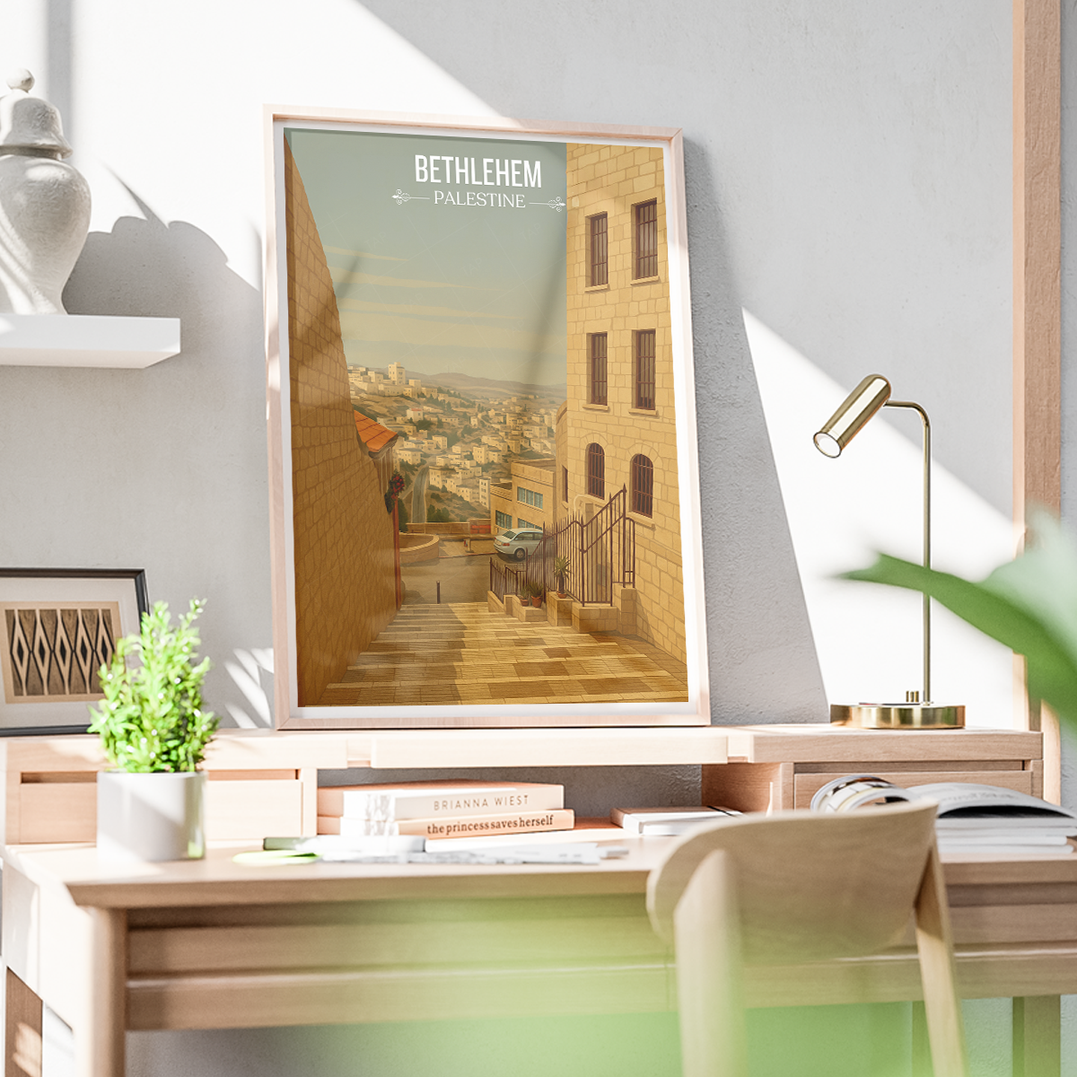 Bethleham - Palestine - Travel Wall Art Deco Poster Print - Art Print - Travel Art Poster