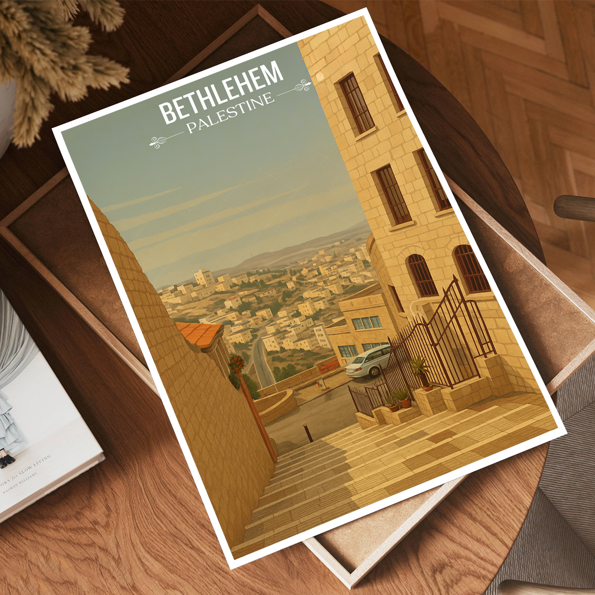 Bethleham - Palestine - Travel Wall Art Deco Poster Print - Art Print - Travel Art Poster