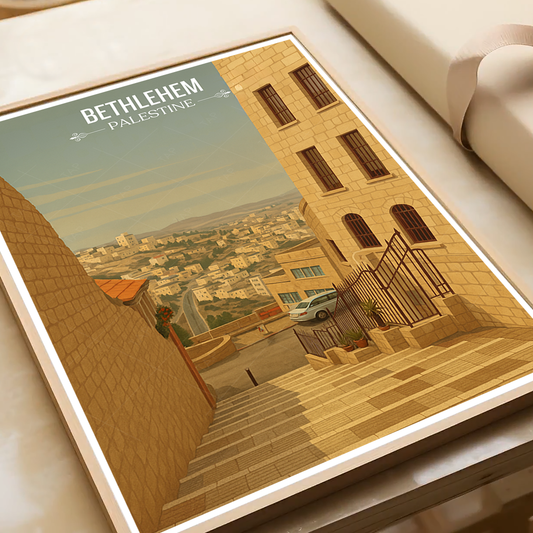 Bethleham - Palestine - Travel Wall Art Deco Poster Print - Art Print - Travel Art Poster