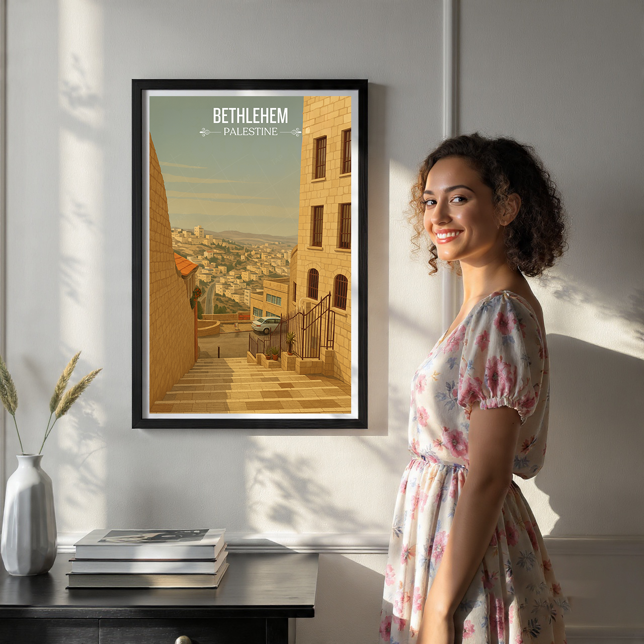 Bethleham - Palestine - Travel Wall Art Deco Poster Print - Art Print - Travel Art Poster
